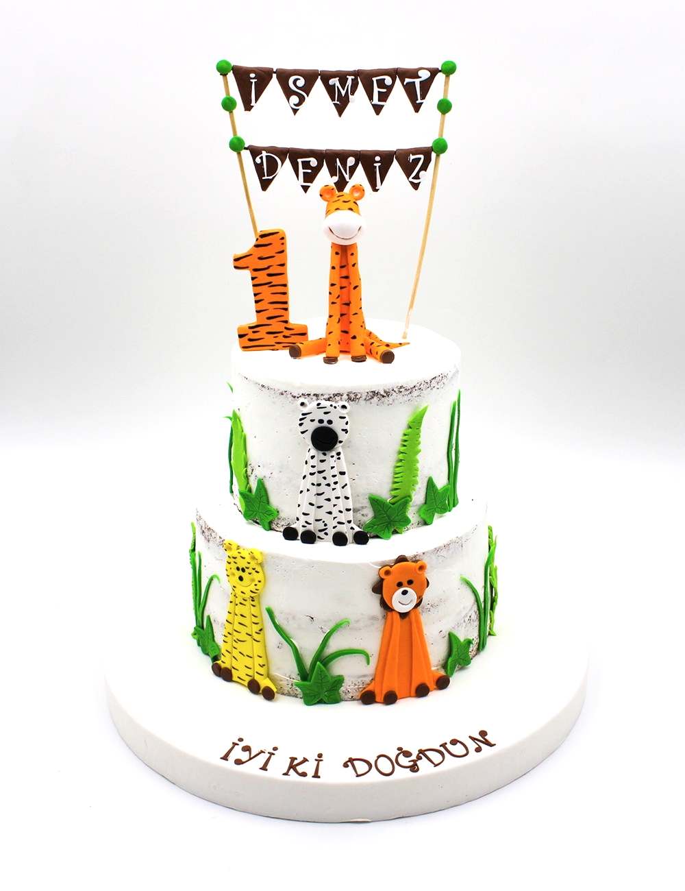 Kremalı Aslan Zürafa Pasta